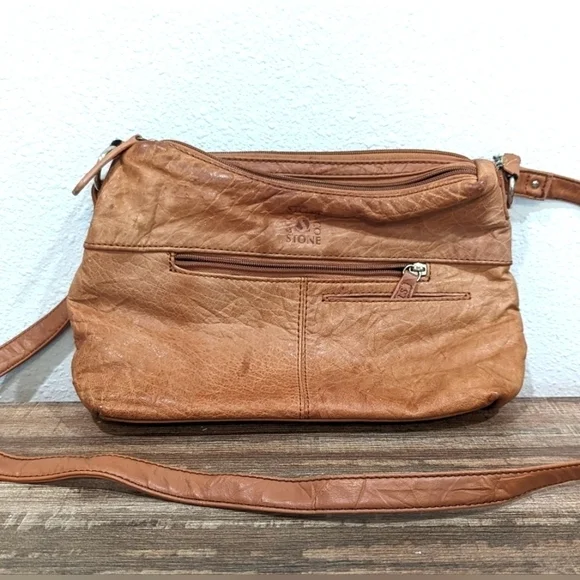 Stone Company brown leather bag